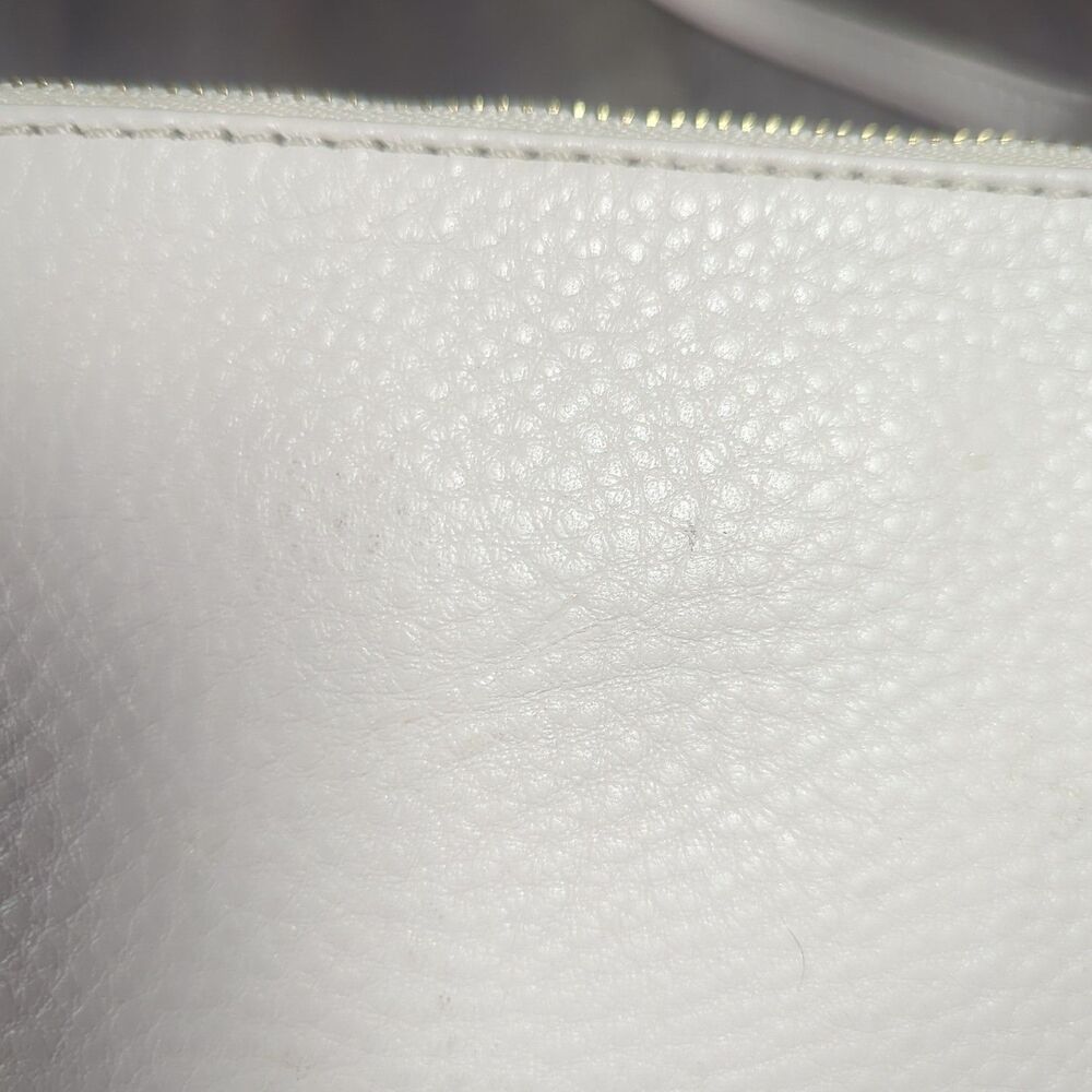 Michael Kors Fulton Wristlet Cream And Gold Zip Wallet MK Mini Purse - Picture 12 of 12